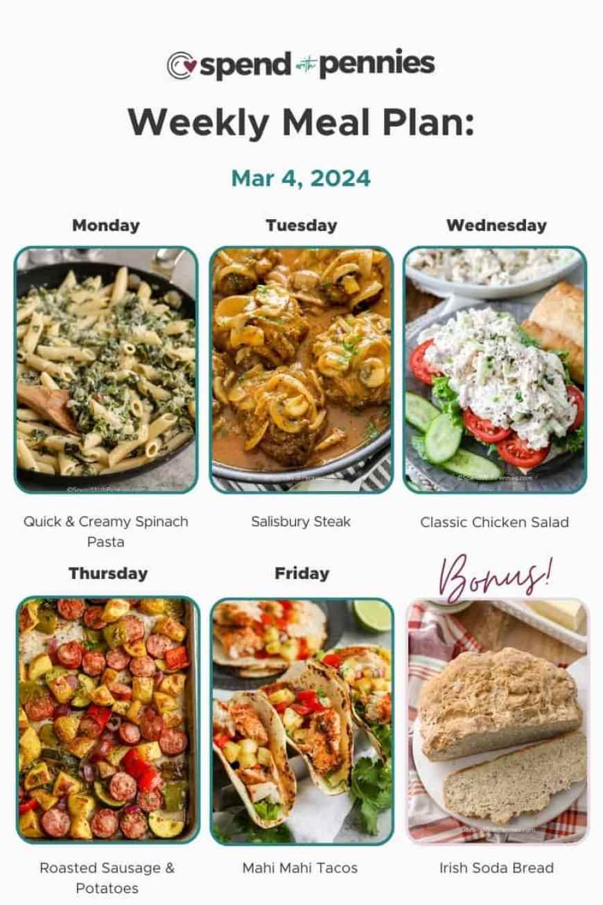 Weekly Meal Plan Mar 4, 2024